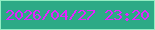 文字の大きさ：5、枠の色：93edc3、背景の色：2caa86、文字の色：e124fe 無料ブログパーツのブログ時計