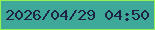 文字の大きさ：3、枠の色：93f155、背景の色：3ea899、文字の色：1e2345 無料ブログパーツのブログ時計