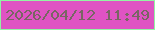 文字の大きさ：2、枠の色：93f3a4、背景の色：df53c3、文字の色：786663 無料ブログパーツのブログ時計
