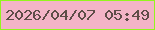 文字の大きさ：5、枠の色：93f51d、背景の色：f3b4c7、文字の色：5e4c48 無料ブログパーツのブログ時計