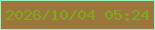 文字の大きさ：3、枠の色：93f5c7、背景の色：9b773e、文字の色：7ea91c 無料ブログパーツのブログ時計