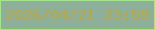 文字の大きさ：4、枠の色：93f65d、背景の色：8eaf99、文字の色：bba741 無料ブログパーツのブログ時計