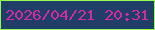 文字の大きさ：2、枠の色：93fb51、背景の色：1f3e68、文字の色：d42aa0 無料ブログパーツのブログ時計
