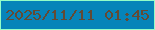 文字の大きさ：4、枠の色：93fdc8、背景の色：0684b9、文字の色：634a34 無料ブログパーツのブログ時計