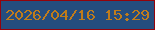 文字の大きさ：1、枠の色：94030b、背景の色：254d7e、文字の色：c07c1b 無料ブログパーツのブログ時計