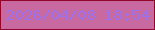文字の大きさ：2、枠の色：940329、背景の色：c869a0、文字の色：9e72ec 無料ブログパーツのブログ時計