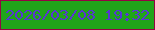 文字の大きさ：5、枠の色：940343、背景の色：20a41a、文字の色：5835d4 無料ブログパーツのブログ時計