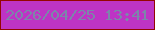 文字の大きさ：5、枠の色：940602、背景の色：be34c5、文字の色：7c86aa 無料ブログパーツのブログ時計