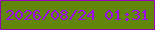 文字の大きさ：2、枠の色：9406b3、背景の色：62860a、文字の色：9e0aec 無料ブログパーツのブログ時計
