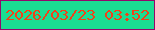 文字の大きさ：1、枠の色：94076b、背景の色：1add92、文字の色：f04118 無料ブログパーツのブログ時計