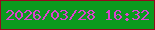 文字の大きさ：5、枠の色：94091e、背景の色：0b9a1e、文字の色：db42cf 無料ブログパーツのブログ時計