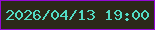 文字の大きさ：1、枠の色：9409d4、背景の色：2c2819、文字の色：52dcc5 無料ブログパーツのブログ時計
