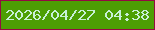 文字の大きさ：5、枠の色：940b42、背景の色：4d9f04、文字の色：c8f0d7 無料ブログパーツのブログ時計