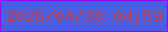 文字の大きさ：3、枠の色：940cf6、背景の色：4b5ee1、文字の色：c2434d 無料ブログパーツのブログ時計