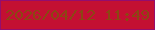 文字の大きさ：1、枠の色：940d6e、背景の色：c31032、文字の色：8b4713 無料ブログパーツのブログ時計