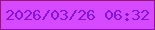 文字の大きさ：2、枠の色：941093、背景の色：d64aff、文字の色：8513d9 無料ブログパーツのブログ時計