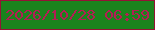 文字の大きさ：2、枠の色：941235、背景の色：1b831d、文字の色：b41d54 無料ブログパーツのブログ時計