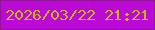 文字の大きさ：3、枠の色：941499、背景の色：bc0ad6、文字の色：c7b419 無料ブログパーツのブログ時計