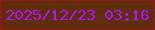 文字の大きさ：2、枠の色：941a1a、背景の色：5f2d0a、文字の色：b314f4 無料ブログパーツのブログ時計