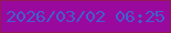 文字の大きさ：2、枠の色：941a56、背景の色：99099e、文字の色：425fcf 無料ブログパーツのブログ時計