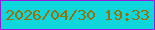 文字の大きさ：1、枠の色：941cde、背景の色：0dd7da、文字の色：9b6d05 無料ブログパーツのブログ時計