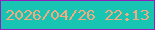 文字の大きさ：5、枠の色：941ebd、背景の色：18c4b2、文字の色：f4a981 無料ブログパーツのブログ時計
