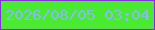文字の大きさ：2、枠の色：9421fc、背景の色：4aea30、文字の色：89b8ff 無料ブログパーツのブログ時計