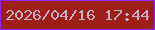 文字の大きさ：4、枠の色：9421fe、背景の色：9e1f17、文字の色：c6aec5 無料ブログパーツのブログ時計