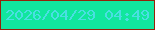 文字の大きさ：3、枠の色：942209、背景の色：11e69e、文字の色：4adfe2 無料ブログパーツのブログ時計