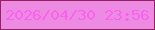文字の大きさ：2、枠の色：942260、背景の色：ed8be2、文字の色：fb61ef 無料ブログパーツのブログ時計