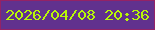 文字の大きさ：5、枠の色：942266、背景の色：61318e、文字の色：b8f708 無料ブログパーツのブログ時計