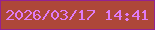 文字の大きさ：1、枠の色：942291、背景の色：ae4739、文字の色：df7cf6 無料ブログパーツのブログ時計