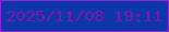 文字の大きさ：1、枠の色：9424dc、背景の色：0c37a8、文字の色：7e15b3 無料ブログパーツのブログ時計
