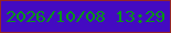 文字の大きさ：2、枠の色：942526、背景の色：440ac1、文字の色：089419 無料ブログパーツのブログ時計