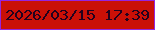 文字の大きさ：4、枠の色：9425de、背景の色：ca1007、文字の色：22021e 無料ブログパーツのブログ時計