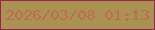 文字の大きさ：5、枠の色：94274a、背景の色：aa9253、文字の色：c06c55 無料ブログパーツのブログ時計