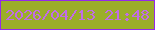 文字の大きさ：2、枠の色：942ae9、背景の色：9bae29、文字の色：c16ce7 無料ブログパーツのブログ時計