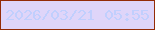 文字の大きさ：5、枠の色：942c07、背景の色：dfd5f9、文字の色：c1cffd 無料ブログパーツのブログ時計