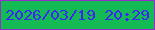 文字の大きさ：2、枠の色：942dcc、背景の色：14ba53、文字の色：3b26f5 無料ブログパーツのブログ時計