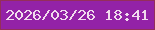 文字の大きさ：3、枠の色：942e5b、背景の色：9322a7、文字の色：f1dbed 無料ブログパーツのブログ時計