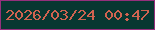 文字の大きさ：1、枠の色：942f7c、背景の色：073731、文字の色：d06350 無料ブログパーツのブログ時計