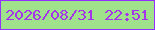 文字の大きさ：2、枠の色：9431fe、背景の色：a0e28b、文字の色：a433e9 無料ブログパーツのブログ時計
