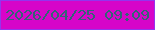 文字の大きさ：2、枠の色：9434ed、背景の色：d605c9、文字の色：336376 無料ブログパーツのブログ時計