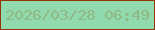 文字の大きさ：5、枠の色：943509、背景の色：90daad、文字の色：90b884 無料ブログパーツのブログ時計