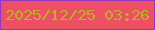 文字の大きさ：3、枠の色：9436c6、背景の色：ed5063、文字の色：bdb224 無料ブログパーツのブログ時計
