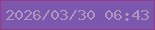 文字の大きさ：1、枠の色：943c85、背景の色：7b58ae、文字の色：b194bd 無料ブログパーツのブログ時計
