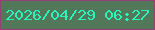 文字の大きさ：5、枠の色：943f77、背景の色：537759、文字の色：28f6bd 無料ブログパーツのブログ時計