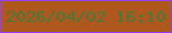 文字の大きさ：2、枠の色：943ff9、背景の色：af581d、文字の色：47793e 無料ブログパーツのブログ時計
