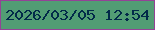 文字の大きさ：1、枠の色：944396、背景の色：529d74、文字の色：022a49 無料ブログパーツのブログ時計