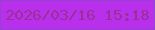 文字の大きさ：3、枠の色：9443d1、背景の色：b830eb、文字の色：9a2f96 無料ブログパーツのブログ時計